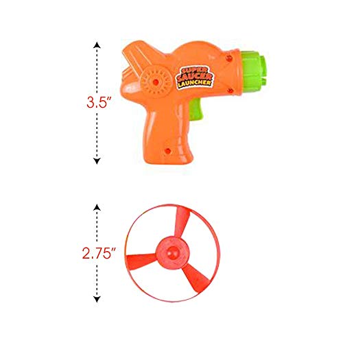 Artcreativity Super Saucer Disc Launcher Toys, Set Of 6, Disk Shooter Sets With 1 Flying Saucer Gun And 3 Spinning Disks Each, Super Fun Outdoor Flying Toys For Kids, Great Birthday Party Favors #TOP2