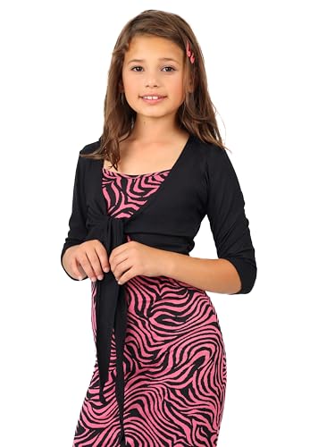 24seven Comfort Apparel Girls Tie Front Cropped Cardigan Shrug Perfect for Layering Comfortable Machine Wash2