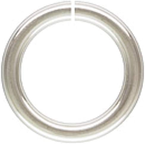 Anillo de salto de plata de ley calibre 19 (0.035 x 0.268 in, 0.036 x 0.27 pulgadas)