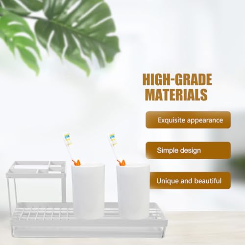Structure raisonnable de support de brosse à dents blanc pour un espace propre