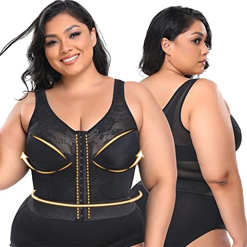PUYYDS Women Shapers Adjustable Lace Wire-free Ring Underwear Long Line Bra Workout Running Tops Waist Trainer Vest Bodysuit S-5XL