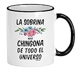 Casitika Sobrina Gifts. Regalo Para Mi Sobrina In Spanish. La Mas Chingona De Todo El Universo Coffee Cup. Regalos Para Cumpleaños. (11 oz Black Handle/Rim)