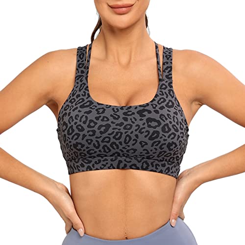 RUNNING GIRL Sutiã esportivo feminino, sutiã sexy cruzado nas costas com suporte médio acolchoado pa