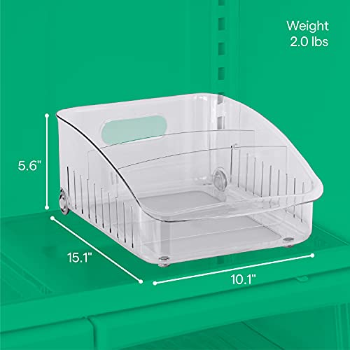 Youcopia Rollout Fridge Drawer 10", Clear Bpa-Free Refrigerator Bin Organizer And Storage With Adjustable Dividers #TOP3