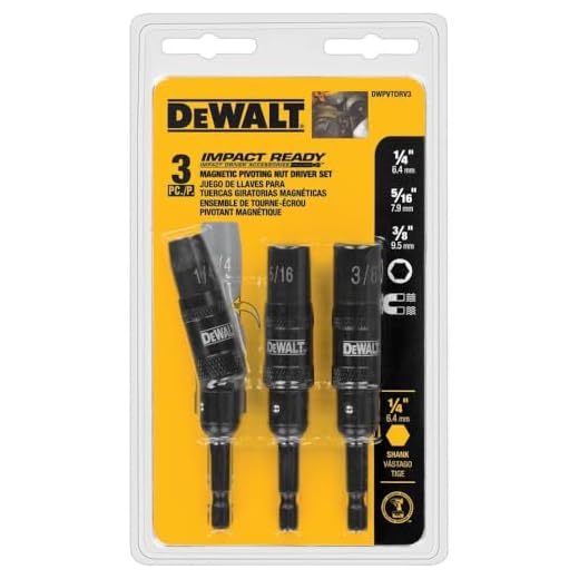 DEWALT Steckschlüsselsatz, Schlagfertig, schwenkbar, 3-teilig (DWPVTDRV3)