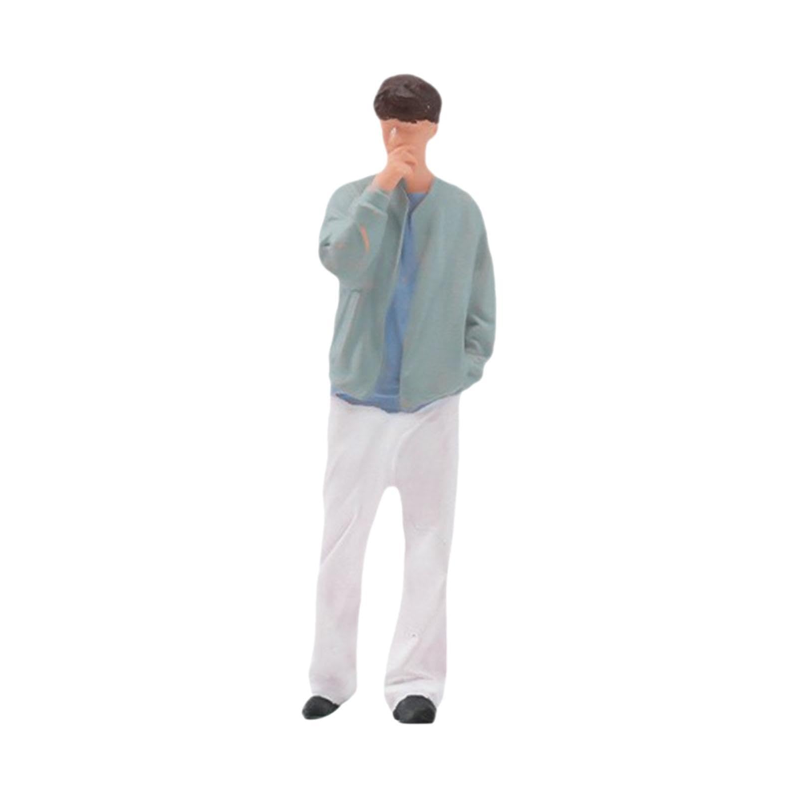 kowaku 1/64 Scale Man Miniature Figure Miniature Scene Figurine Small Tiny Decoration Diorama Photography Prop Dollhouse Accessories