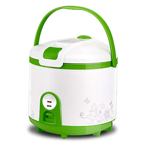 Preisvergleich Produktbild Tragbarer Mini Reiskocher, automatische Multifunktions Isolierung elektrische Pfanne, Antihaftbeschichtung liner, Überhitzungsschutz, 1.2L200W,Green