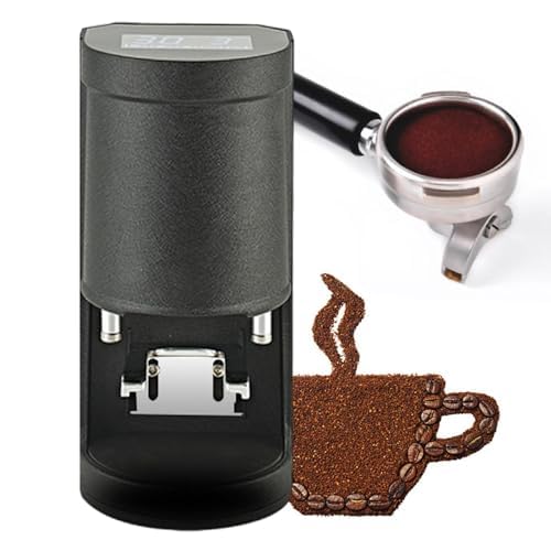 Tamper à expresso électrique 58 mm – Tamper automatique à café avec pression réglable (5–30 kg), pour cafés et maison (blanc)