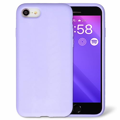 【横トナ】iPhone SE用 シリコンケース 【パープル】 さらさら質感 傷がつきにくい < iphoneSE アイフォン ケース カバー iphoneケース かわいい 可愛い 大人女子 スマホカバー iPhone SE 第3世代 iPhone se スマホケース iphonese iPhoneケース カバー 第三世代 se3 第二世代 se2 iPhone7 iPhone8 携帯ケース >