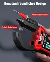 KAIWEETS Stromzange 600A TRMS, Digitale Strommesszange mit Auto-Messung, 6000 Counts, AC/DC Strom & Spannung, NCV, Einschaltstrom, Widerstand, Kapazität, Temperatur, Dioden- & Durchgangsprüfung – Ansicht 7