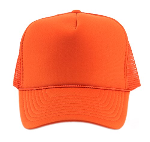 Image of NYFASHION101 Plain Mesh Trucker Hat - Breathable 6-Panel Daily Snapback Cap, Customizable Ideal for DIY Embroidery & Patches