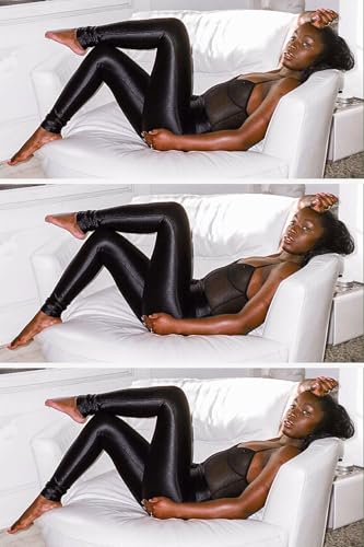 RSAAH300 The Disco Pant - High-Rise Waist, Form-Fitting, Shiny Nylon/Spandex2
