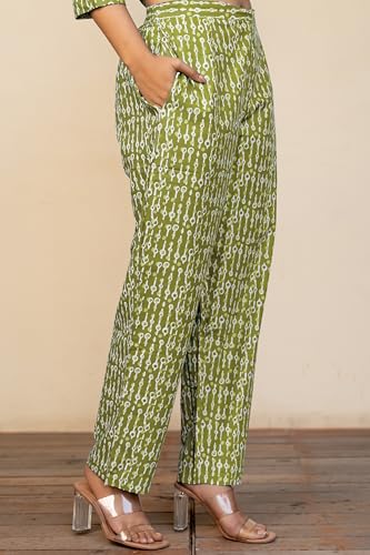 Image of MIRCHI FASHION Women's Straight Fit Pure Cotton Floral Printed Kurta Set with Dupatta and Pant