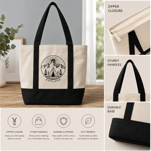 Image of Kaigan Premium Tote Bag Printed Designed Canvas Tote Bags For Women, Ecofriendly Cotton Canvas Bag for Girls Tote bag For Shopping, College, Travel, Handbag For Unisex