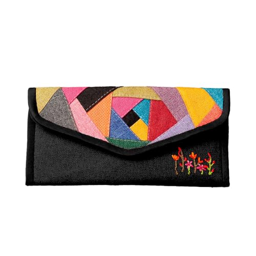 Korean traditional patchwork wallet/Korean style wallet (Black)