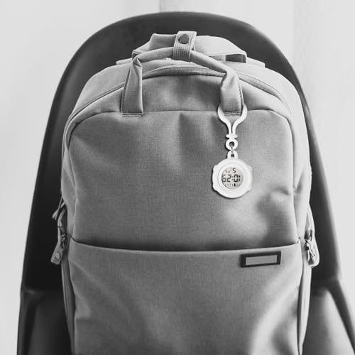 Lancardo Relógio de bolso de silicone com encaixe: relógio digital com fivela de mochila para homens
