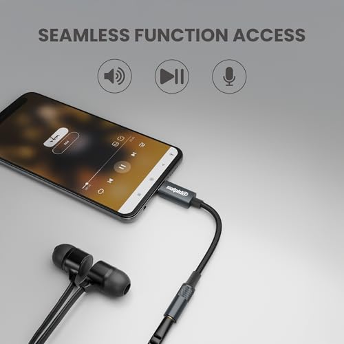 Image of SL-MM5 USB-C to 3.5mm Audio Adapter, Type-C to Aux Cable with Hi-Fi Chip, PP Yarn Braided, Aluminum Alloy Shell, 130mm Converter Cord for Android, Headphones, Mic, Music, Calls