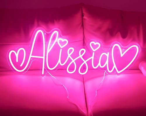Custom Neon Signs for Wall Decor, Personalized Name Dimmable LED Neon Light Signs for Bedroom Birthday Bar Wedding Party Holiday Gift Christmas