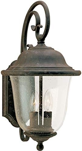 Sea Gull Lighting 8460EN-46 Trafalgar Outdoor Wall Sconce, 2-Light 7 Total Watts, Oxidized Bronze