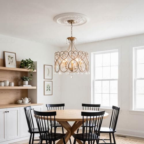 Veronie 20in Vintage Crystal Chandeliers for Dining Room Light Fixture by Veronie - Used condition - Image 8