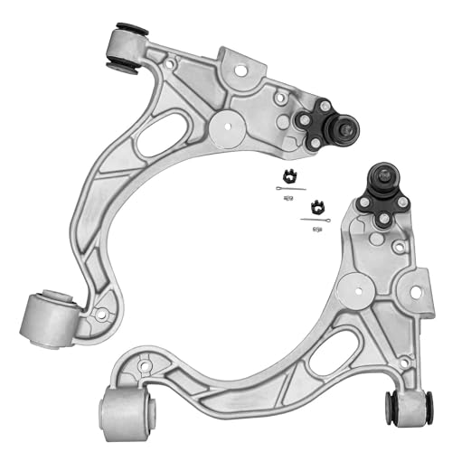 Image of Detroit Axle - 4pc Front End Control Arms Kit for Buick LeSabre DeVille Seville Park Avenue Riviera Aurora Replacement 2 Lower Control Arms w /Ball Joint 2 Sway Bar Links Assembly Set