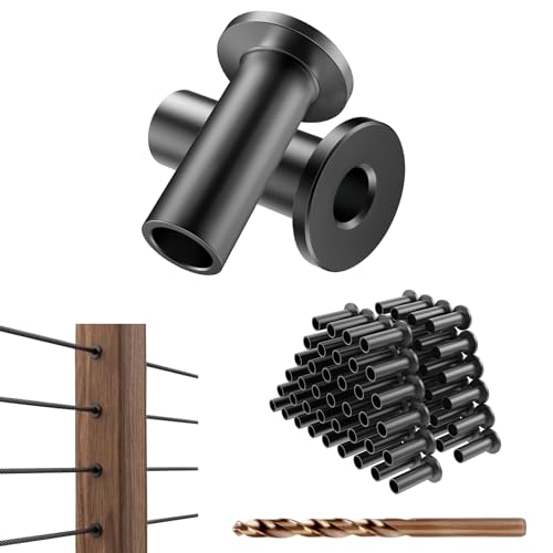 BLIKA 80 Pack Black Stainless Steel Protector Sleeves for 1/8