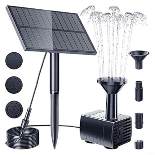 Pompa solare per fontana, 5 V, 5 W, 180 l/h, pannello solare alimentata, pompa da giardino ecologica, pompa ad energia solare per colibri, stagno, piscina, acquario
