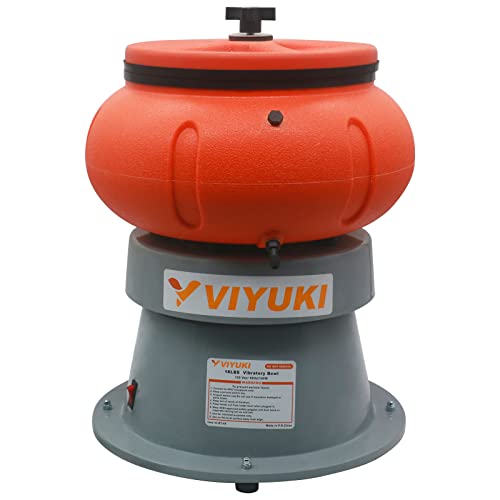 VIYUKI Electric 18LBS Vibratory Tumbler Bowl Tumbling Polishing Machine - Polishing Metal Parts (18LBS)