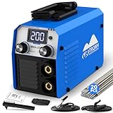 TRQWH 200A Mini Welding Machine 220V Stick Welder ARC Welder Machine IGBT Inverter Mini MMA Welder Tig/Mig Portable Welding Machine with Hot Start Arc Force Anti-Stick, for Beginners and Professionals