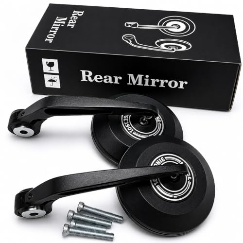 Image of New Handle Bar End Mirror For Hunter 350 /Meteor 350 /Classic 350 /Super Meteor 650 /Shotgun 650 /GT 650 /Interceptor 650 /Guerrilla 650, Pair (A1)