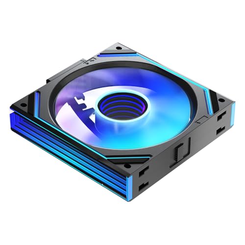 Image of JM-V2 120 Infinity Mirror ARGB Fan 120mm, Black, 1-Pack | Daisy-Chain, Computer Case PC Fans,1850RPM PWM