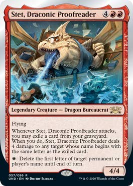 Magic: The Gathering - Stet, Draconic Proofreader - Unsanctioned