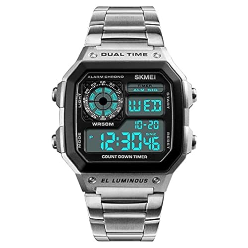 Imagen de Skmei Reloj digital de acero inoxidable para hombre