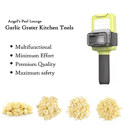Angel’s Peel Lounge Good Grips Garlic Grater Garlic Presses -Stainless Steel Cheese Grater, Nutmeg Grinder & Lemon Zester- Perfect Kitchen Tool For Mini Ginger, Chocolates, Vegetables, Fruits #TOP6