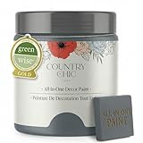 Country Chic All-in-One Chalk Paint for Furniture, Cabinets, Home Decor, Eco-Friendly, Matte Finish, Built-In Primer & Top Coat for Wood, Metal - Hurricane (Cool Grey) - 8 oz (237 ml)