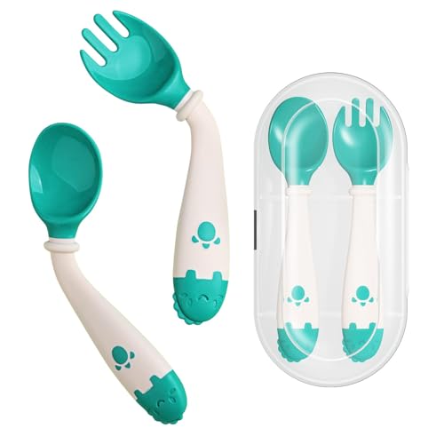 Deejoy Toddler Utensils, Self-feeding Flatware Set