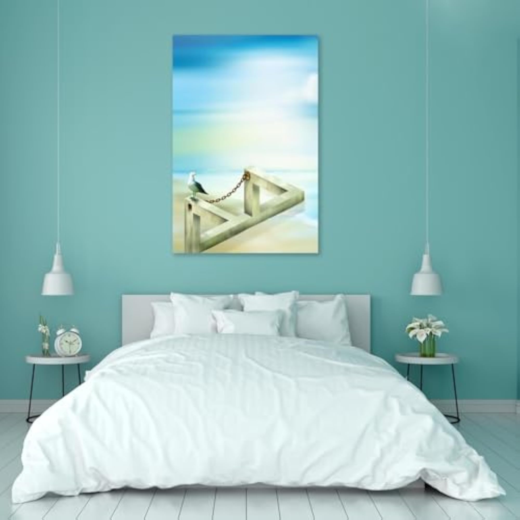 Impossible Structure on The Seashore Wall Sticker