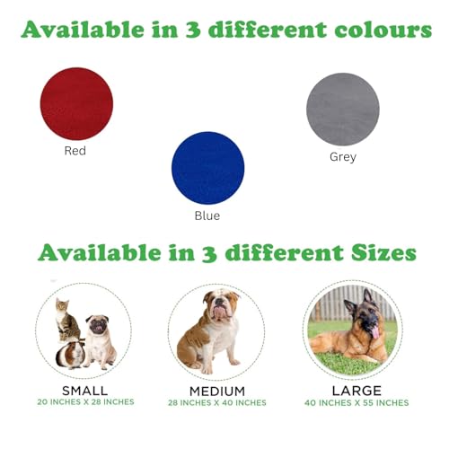 Image of Non-Slip Dog Mat for Pets - Waterproof, Soft & Durable Pet Bed Mat for Small, Medium & Large Dogs - Easy to Clean, Cozy Cushion for Dogs & Puppies (Red, S)