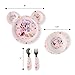 The First Years Disney Minnie Mouse Kids Dinnerware Set - Includes Toddler Plate, Bowl, Fork, and Spoon - Baby Led Weaning Supplies - 4 Count- Ages 9 Months and Up