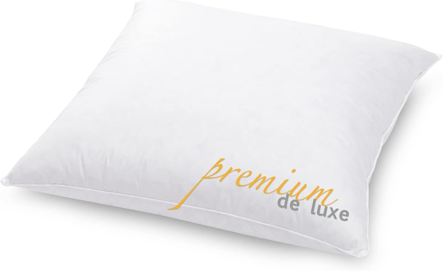 Product image of Premium de Luxe Coussin en duvet, 60 x 60 cm, fabriqué en Allemagne, en 100 % coton, 90 % duvet, 10 % plumes, pour les personnes allergiques