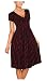 YEEZ Women's V-Neck Ruched Waist Casual Polka Dot Maternity Party Dress Red M