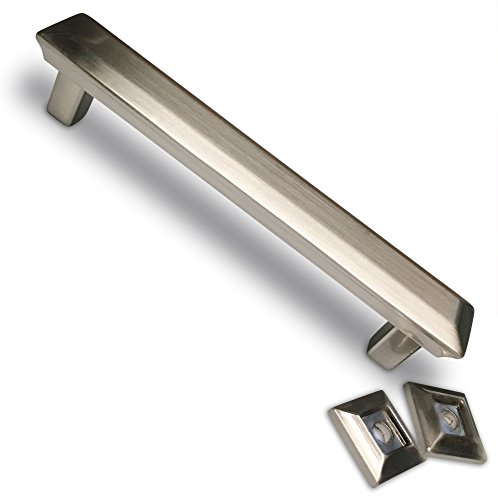 Southern Hills Brushed Nickel Cabinet Pulls - 4 Inch Cabinet Pulls Brushed Nickel - 5 Pack - Nickle Kitchen Cabinet Pull, Satin Nickel Cabinet Hardware, Kitchen Cabinet Handles Silver - Shkm005-Sn-5 #TOP1