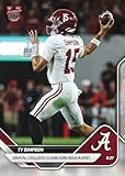 2025 Topps Bowman U Now Ty Simpson #22 Snaps Number 5 Bulldogs 33 Game Home Reign in Upset Alabama Crimson Tide Rookie RC Football Card