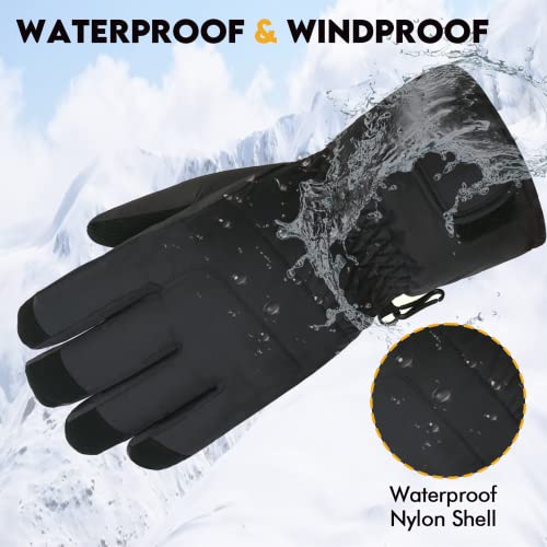 Women Ski Gloves, Winter Warmest Waterproof and Breathable Snow Gloves with Free Balaclava for Snowboard, Snowmobile in Cold Weather. - Image 6
