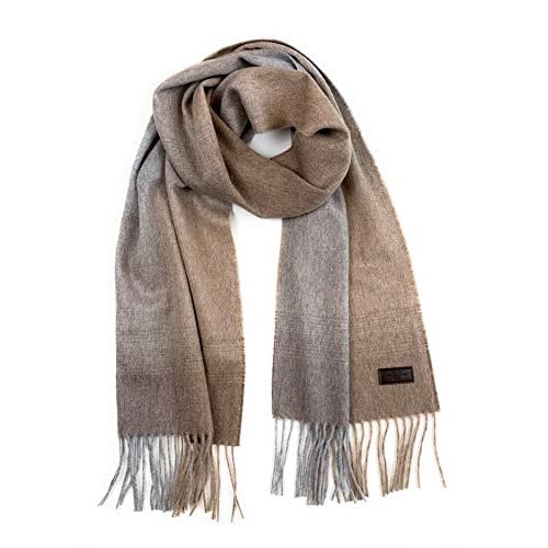 Hickey Freeman Patterned 100% Cashmere Scarf for Men – Ultra-Soft Men’s Winter Scarves, 66-Inches x 12-Inches