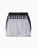 Calvin Klein Cotton Classics Woven Boxer 3 Pk Black, Morgan Plaid - Black, Montague Stripe Black S