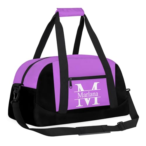 Small Gym Bag for Women Men Lightweight Personalized Travel Duffle Bag Carry On Weekender Overnight Bag Magenta2