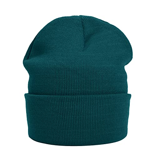 MASADA Damen und Herren Beanie Winter-Mütze - Petrol