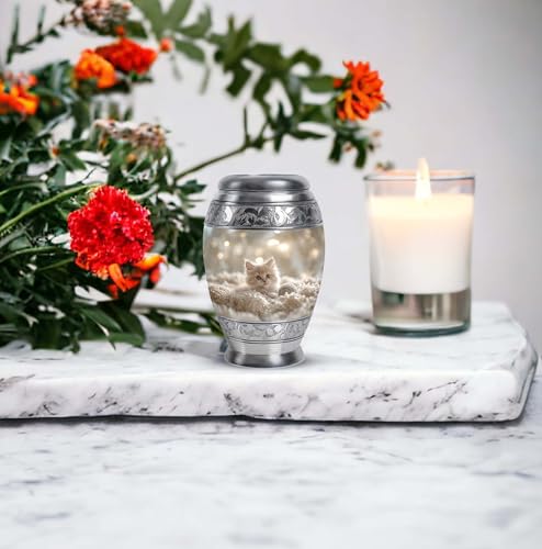 Image of Cat Urns for Human Ashes - Adult Urns for Human Ashes - Memorial Urns for Human Ashes Adult Female & Male - Urns for Ashes Adult Female & Male - Burial Urns - Small Cremation Urn (3inch,1Pc)
