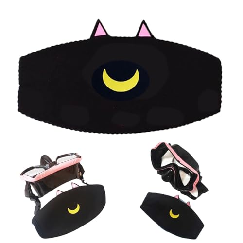Cat Ear Diving Mask Strap Hairband Moon Cat Neoprene Diving Mask Strap Hair Guard, Scuba Diving and Freediving Snorkeling Goggle Hair Guard